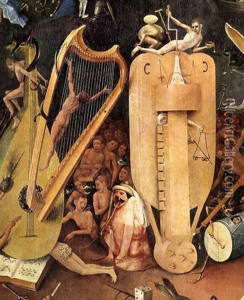 Triptych of Garden of Earthly Delights (detail) 8 Oil Painting - Hieronymous Bosch