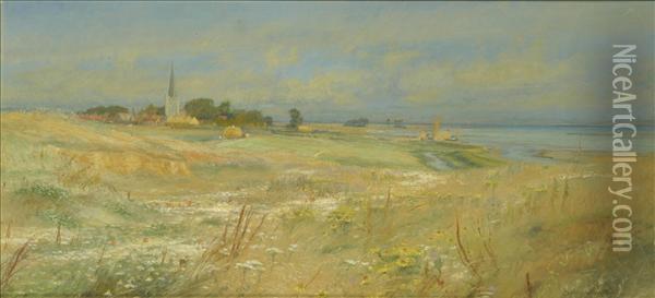 On The Medway Oil Painting - Charles William Wyllie