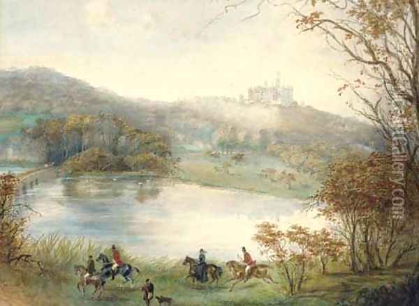 The Belvoir hunt Oil Painting - English School