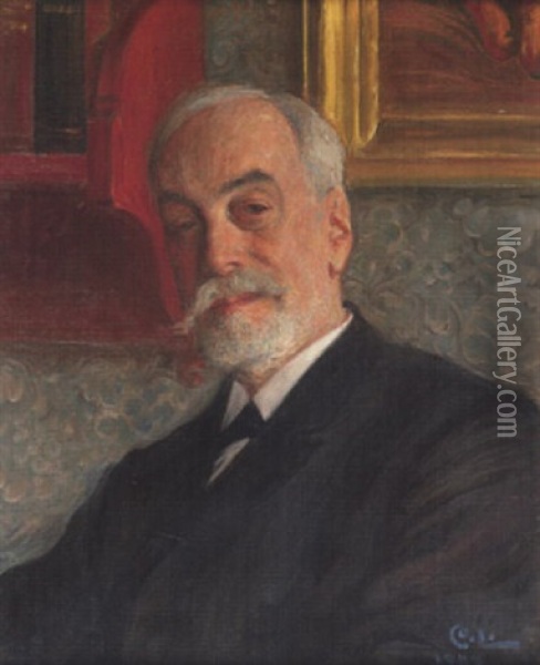 Portrait Of Simon Magnus Oil Painting - Carl Olof Larsson