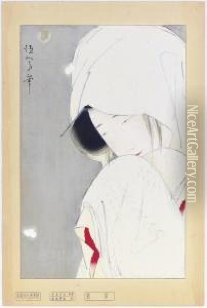 Sagi Musume Oil Painting - Kitano Tsunetomi