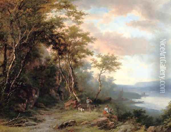 Looking out over the river Oil Painting - Willem Bodemann
