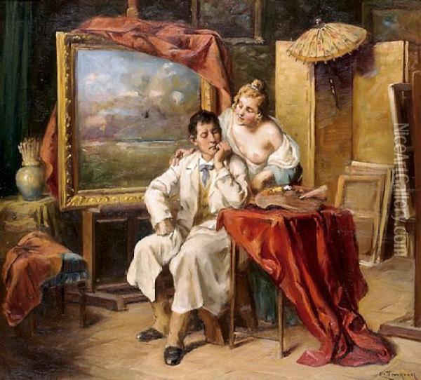 A Muzsa Csokja Oil Painting - Mozart Rottmann