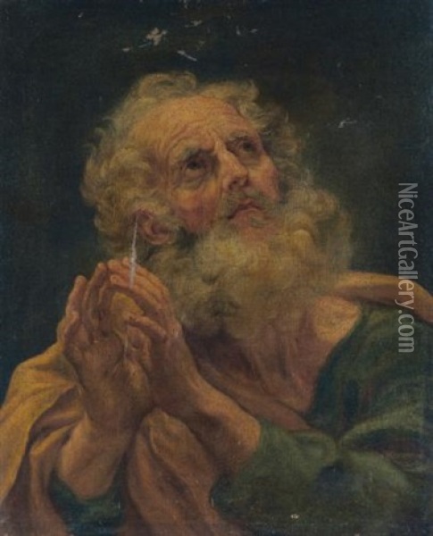 An Apostle Oil Painting - Giovanni Battista Gaulli