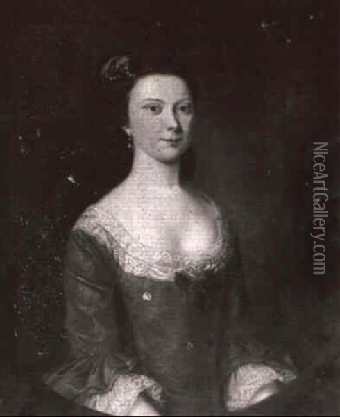 Portrait Of Elizabeth Dymocke Oil Painting - James Fellowes