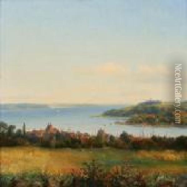 View From Skive Beach Oil Painting - Vilhelm Peter C. Kyhn