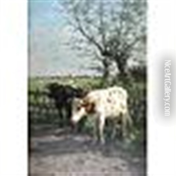 Out To Pasture Oil Painting - Herman Gerhardus Wolbers