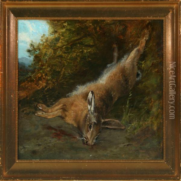 Still Life With Hare Oil Painting - Abel Hold
