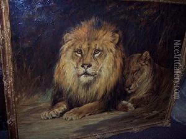 The Protector Oil Painting - Robert Morley
