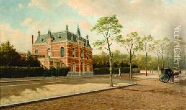 Villa Of A.e.h.goedkoop Oil Painting - Adriaan Marinus Geijp