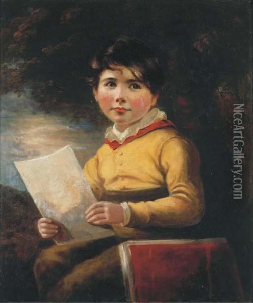 Portrait Of A Boy Oil Painting - George C. Watson