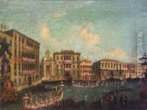 Grand Canal Oil Painting - (Giovanni Antonio Canal) Canaletto