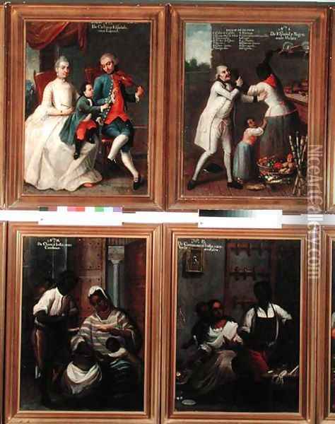 Four Different Racial Groups 3 Oil Painting - Andres de Islas