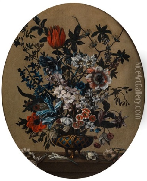 Blumengesteck Oil Painting - Pieter Casteels III