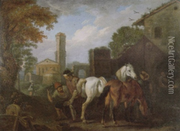 Il Maniscalo Oil Painting - Pieter van Bloemen