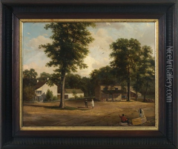 Village Crossroads, Myerstown, Virginia Oil Painting - Albert Leighton Rawson
