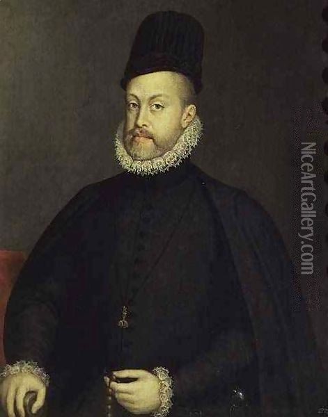 Philip II of Spain (1527-98) Oil Painting - Sofonisba Anguissola