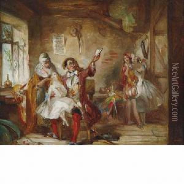 Rehearsal For Othello Oil Painting - Abraham Solomon