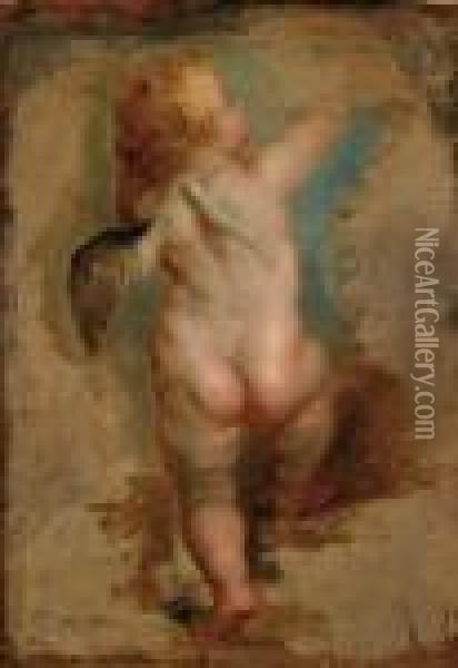 Schizzo Ad Olio Di Amorino Alato Oil Painting - Peter Paul Rubens