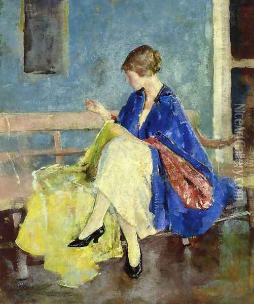 Blue Kimono Oil Painting - Charles Hawthorne