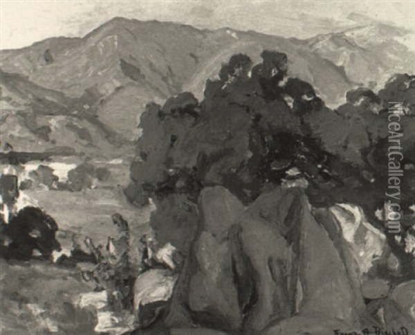 Pasadena Landscape Oil Painting - Franz Arthur Bischoff