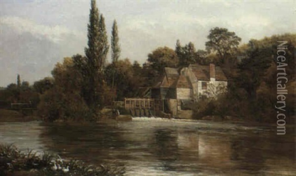 The Watermill At Iffley Oil Painting - John Surtees