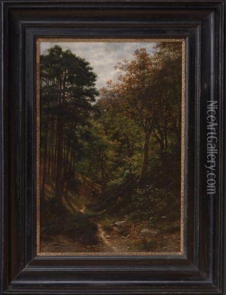A Stroll In The Woods Oil Painting - Karl Bennewitz Von Lofen