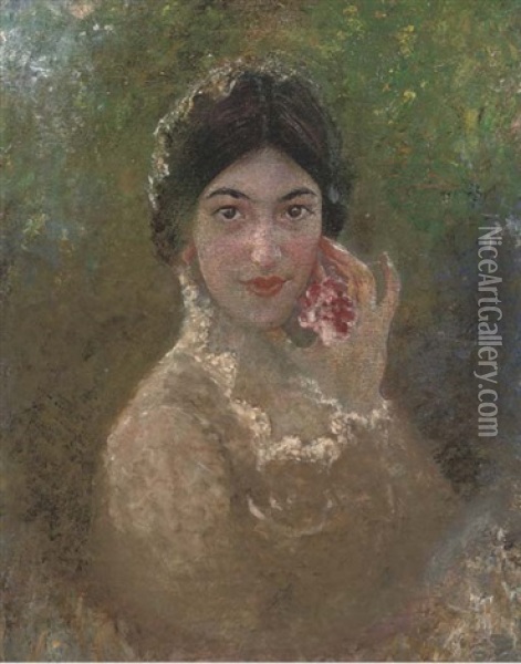 Portrait Of A Lady Oil Painting - Anna Louisa Robinson Swynnerton