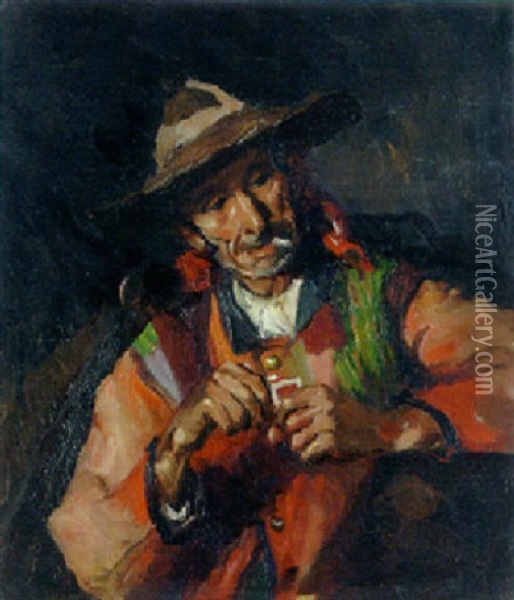 Old Spaniard - Jartigo, Florencio Rodriguez Oil Painting - Robert Henri