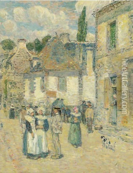 Pont-Aven Oil Painting - Frederick Childe Hassam