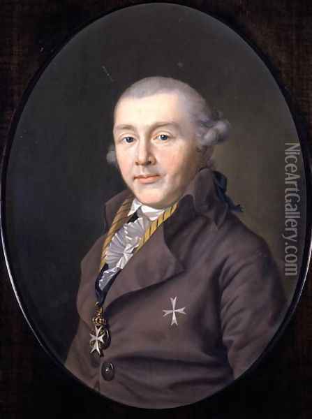 Portrait of Prince August von Sachsen-Gotha-Altenburg, 1795 Oil Painting - Ernst Christian Specht