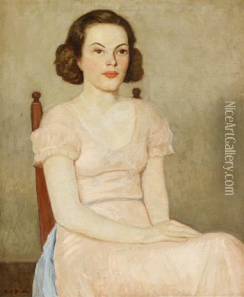 Miss Elfrida Landis Oil Painting - Rae Sloan Bredin