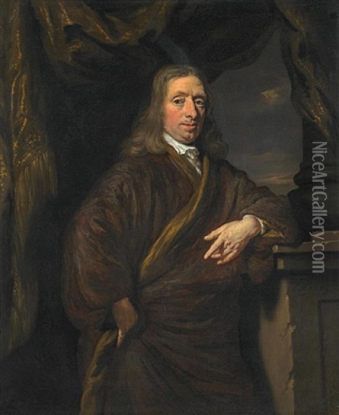 Portrait Eines Herren Im Hausmantel Oil Painting - Nicolaes Maes