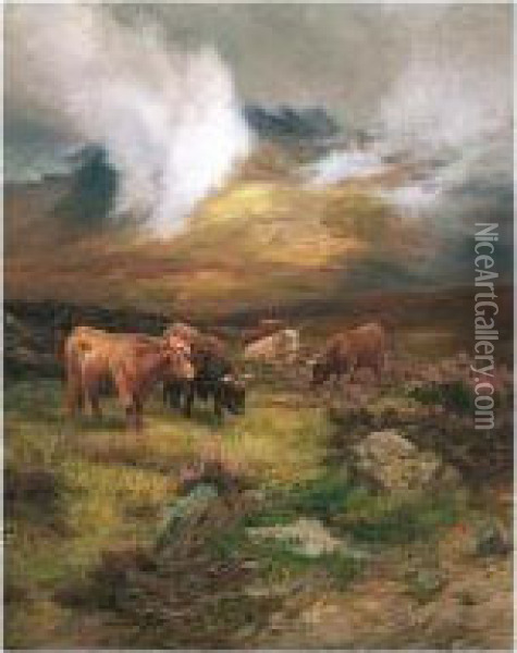 Cattle Resting In The Sunshine Oil Painting - Wright Barker