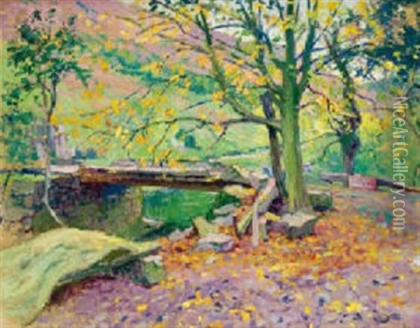 Pont A Crozant Oil Painting - Paul Madeline