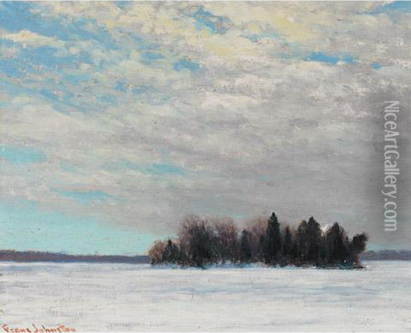 Lonely Isle Oil Painting - Franz Hans Johnston