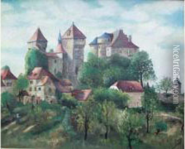Chateau Fort Oil Painting - Pierre Farge