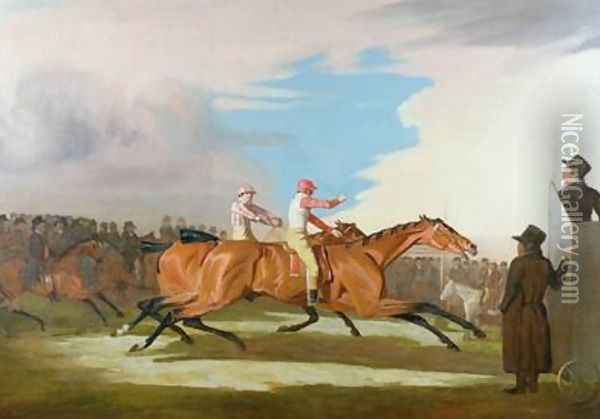 Match between Colonel Henry Mellishs Eagle and Sir Charles Bunburys Eleanor Oil Painting - Benjamin Marshall