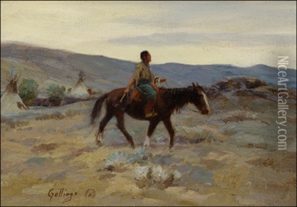 Morning Ride Oil Painting - Elling William Gollings