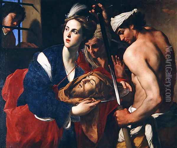 Salome with the Head of John the Baptist Oil Painting - Massimo Stanzione