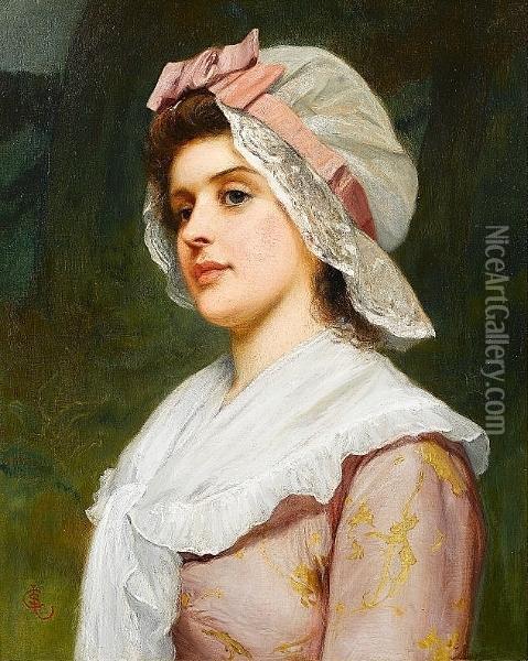 A Country Maid Oil Painting - Charles Sillem Lidderdale