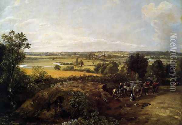 The Stour-Valley with the Church of Dedham 1814 Oil Painting - John Constable