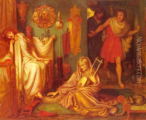 The Return Of Tibullus To Delia2 Oil Painting - Dante Gabriel Rossetti