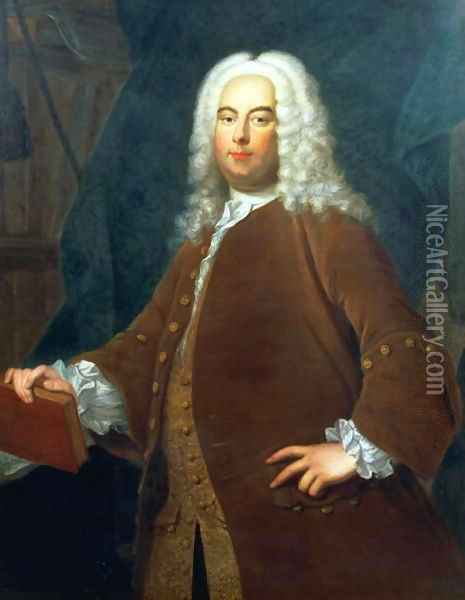 Portrait of George Frederick Handel Oil Painting - Thomas Hudson