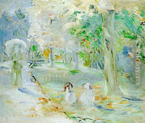 Automne Au Bois De Boulogne Oil Painting - Berthe Morisot