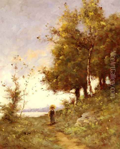 Femme Sur Un Chemin (Woman on a Path) Oil Painting - Paul Trouillebert