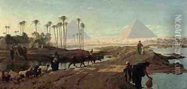 The Subsiding of the Nile Oil Painting - Frederick Goodall