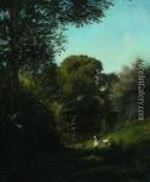 Waldlandschaft Oil Painting - Paul Weber