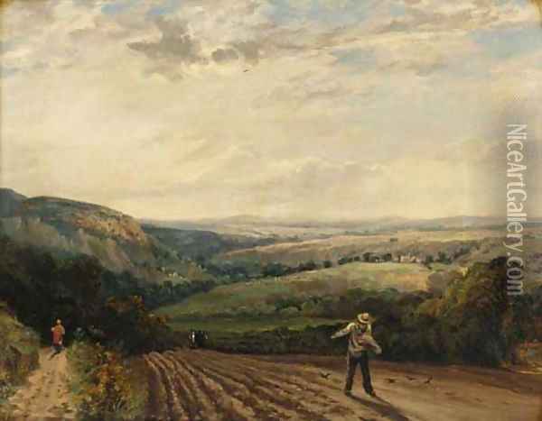Sowing the seed Oil Painting - Samuel Bough
