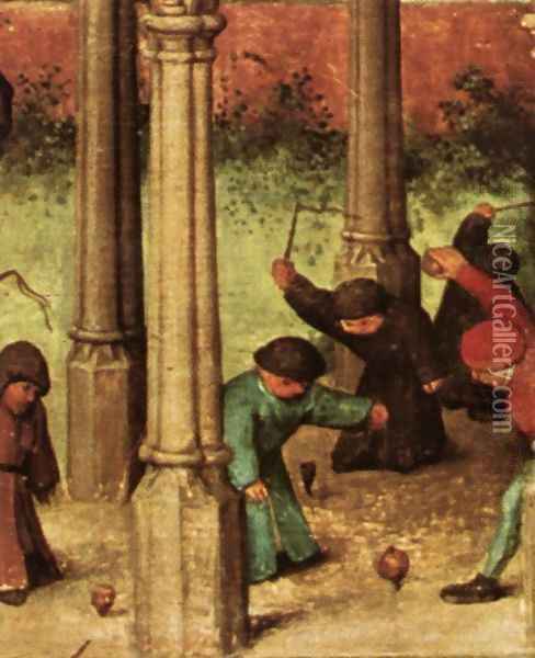 Children's Games (detail) 1559-60 4 Oil Painting - Jan The Elder Brueghel